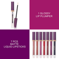 QiBest labial plumper para volumen inmediato y brillo suave.