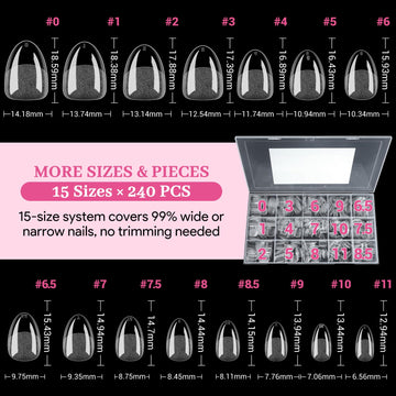QIEK Universal Nail Canvas compatible with gel, acrylic, and dip powder.