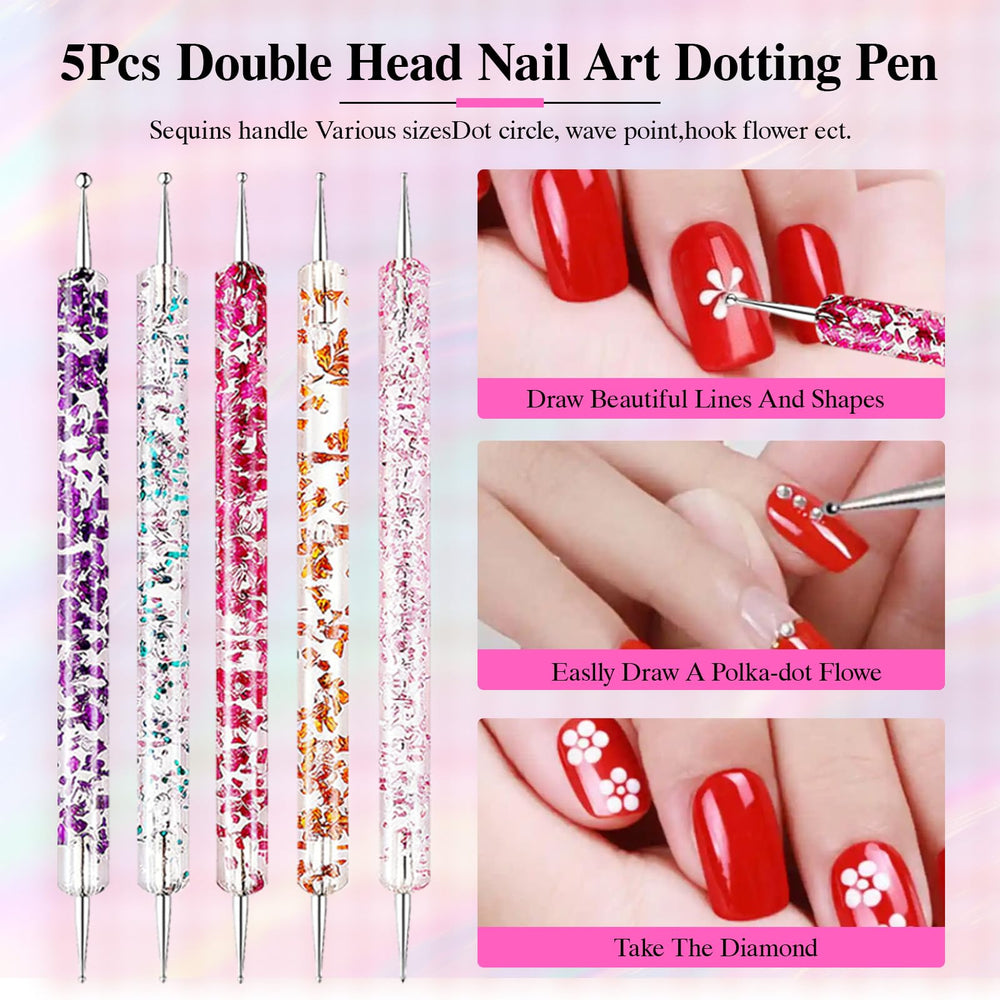 Qifuwanjingfeng cepillo-polvo-uñas, elimina polvo con suavidad durante el diseño.