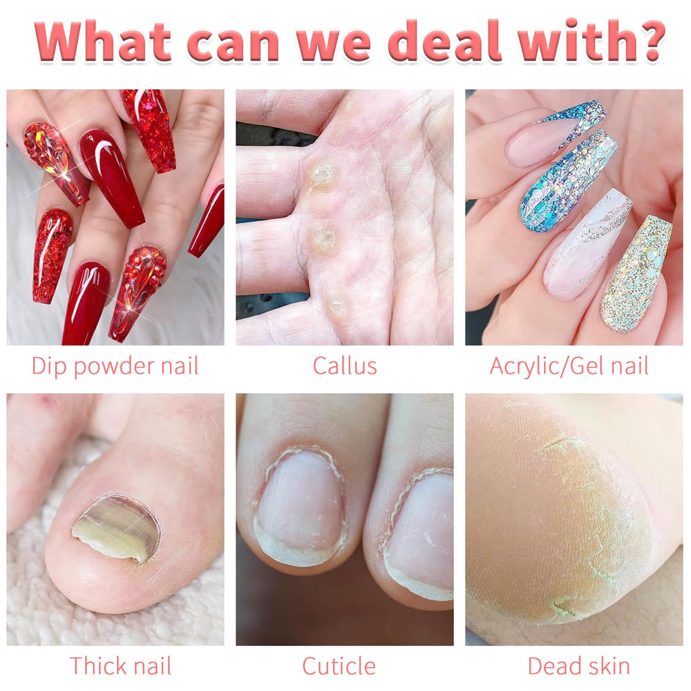 Conjunto de puntas Qiifaiikooii para manicura y pedicura.