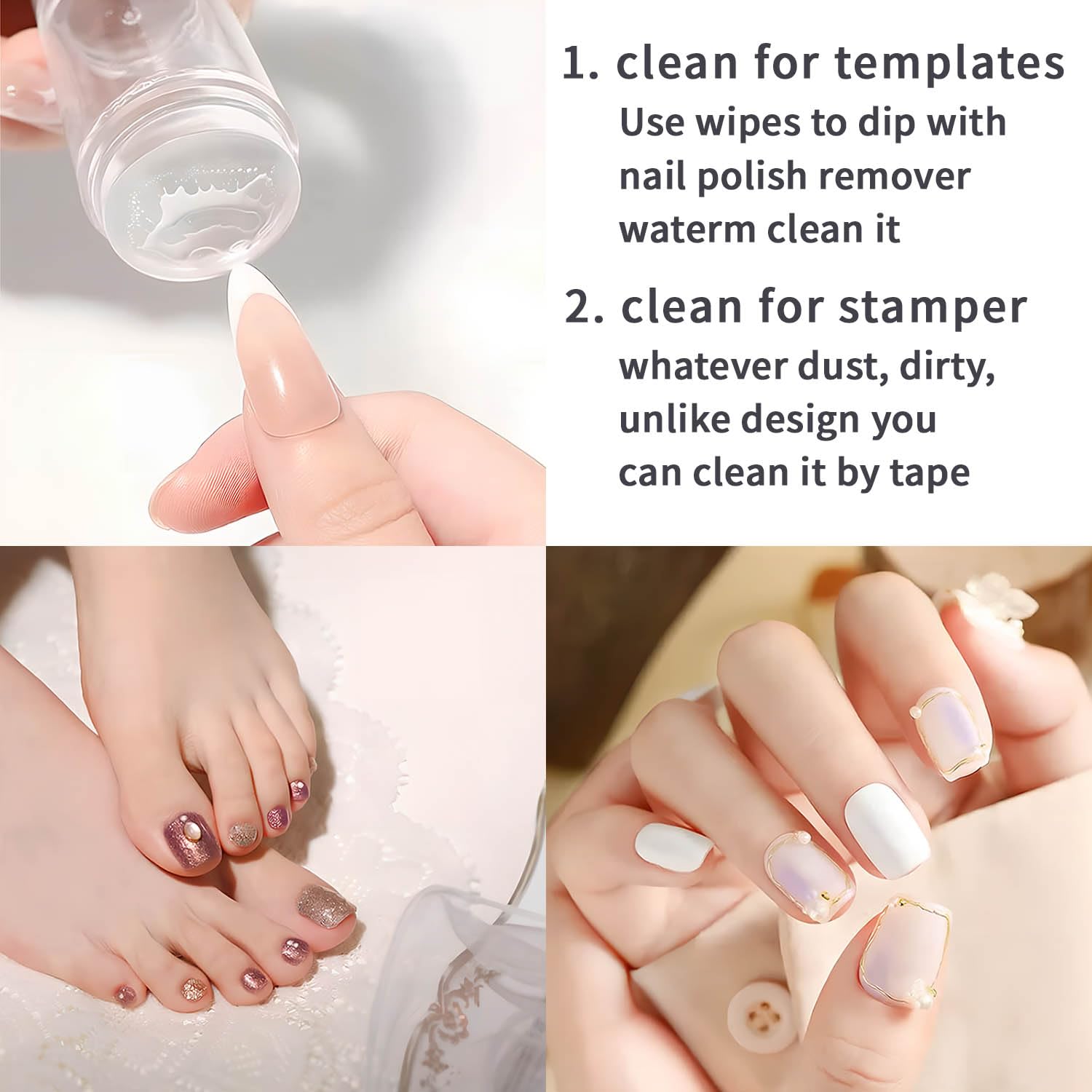 Qiifaiikooii gel de silicona para estampado, compatible con gel y acrílico.