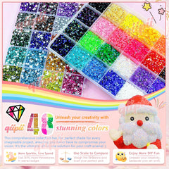 Crystal rhinestones arranged to show crystal tones and sparkle