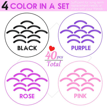 Qiipii almohadillas de repuesto para rizador, color rosa, repuesto suave.