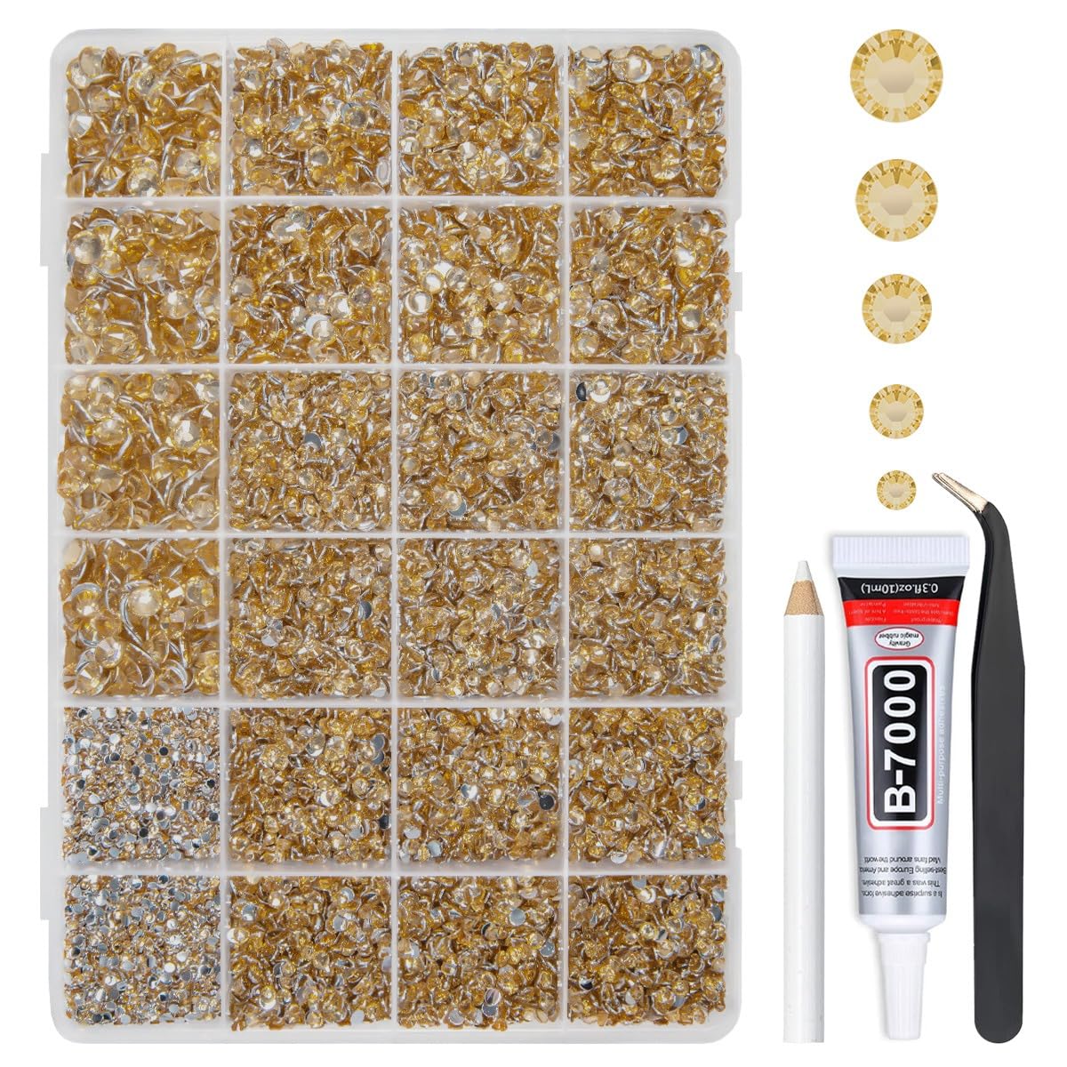 qiipii cristal Champagne 24 celdas brillo para manualidades