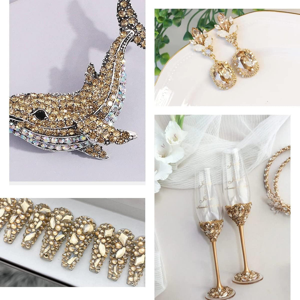 qiipii cristal Champagne 6mm destellos para vestidos y calzado