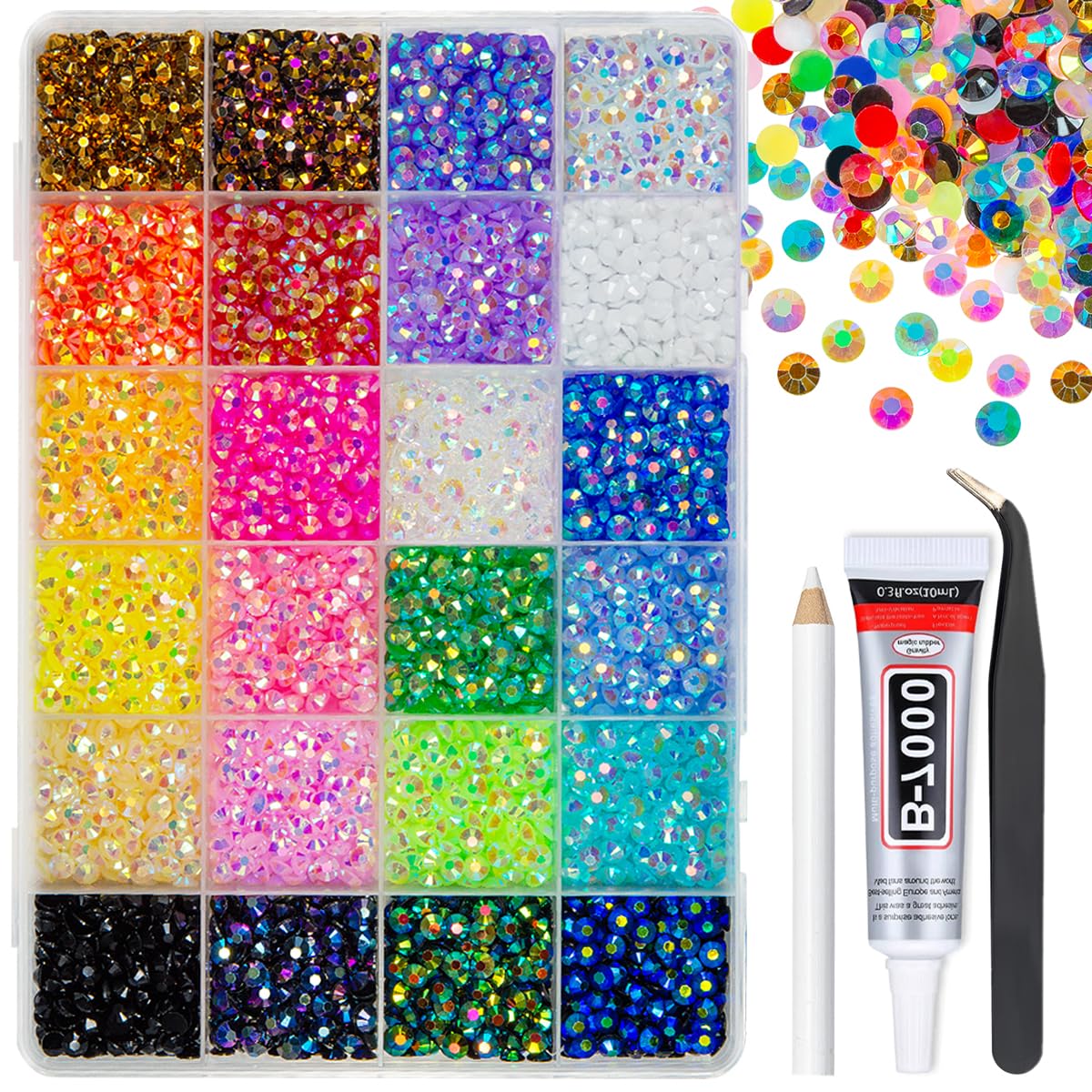 Qiipii cristales de resina 5 mm SS20 para decoración y manualidades