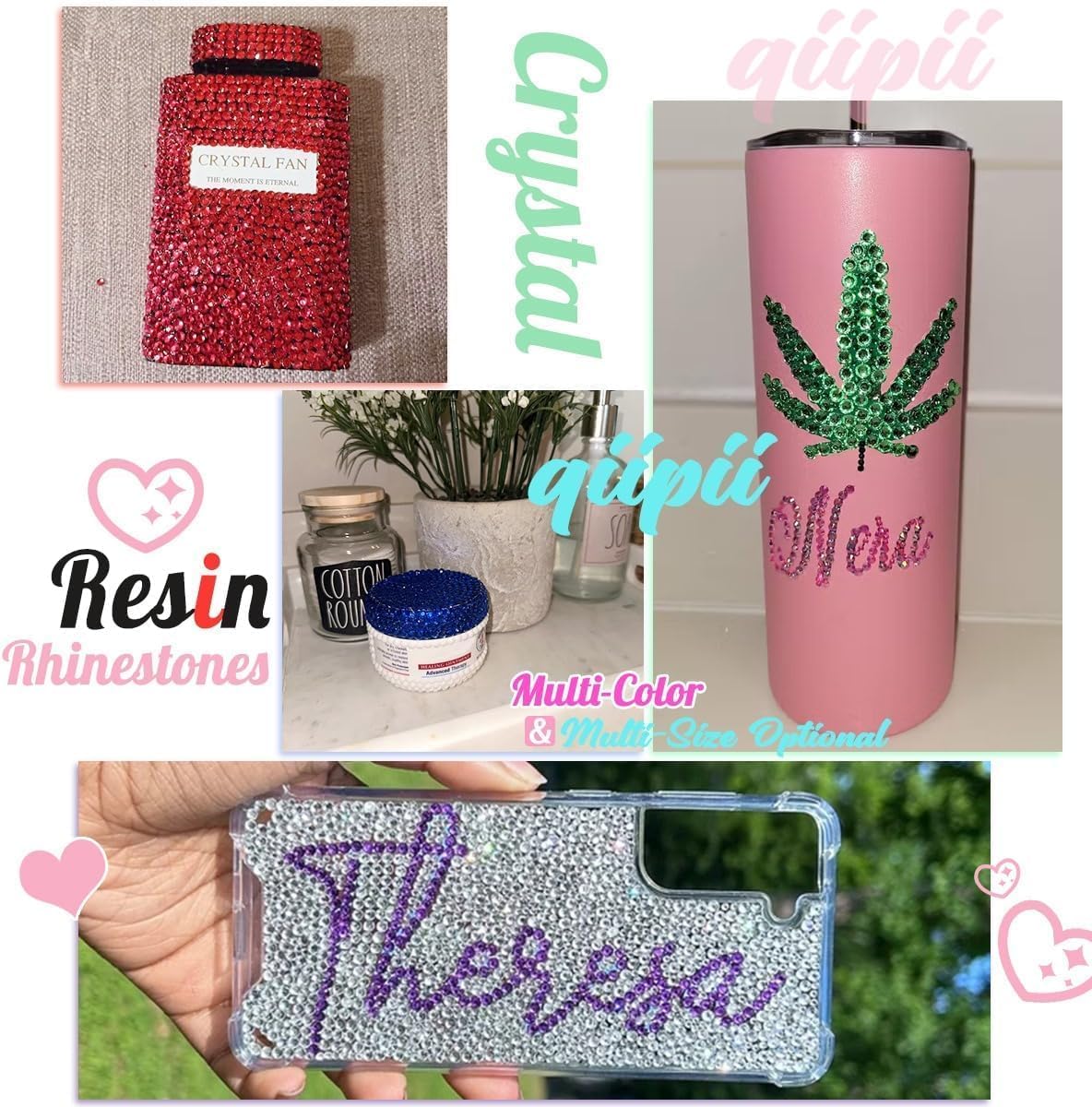 qiipii kit bedazzler para tazas y botellas decoradas