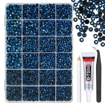 Piedras resina azul tinta qiipii 2mm para brillo en uñas