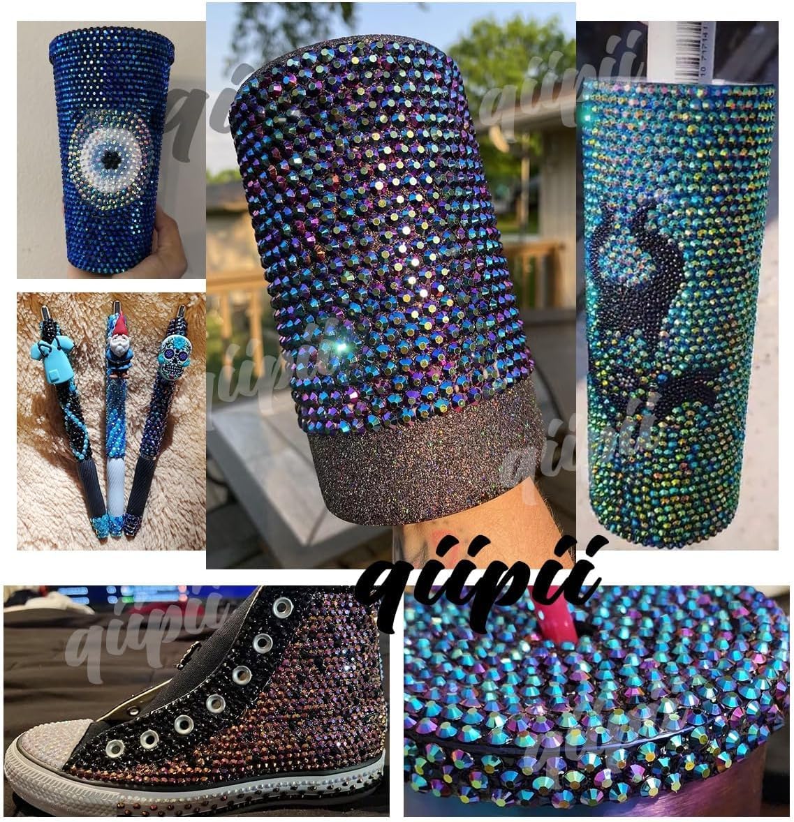 Piedras qiipii para ropa, toques de brillo en costuras y bordados.