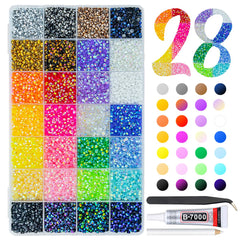 qiipii: piedras resina jelly 28 colores 4mm para manualidades brillantes y creativas