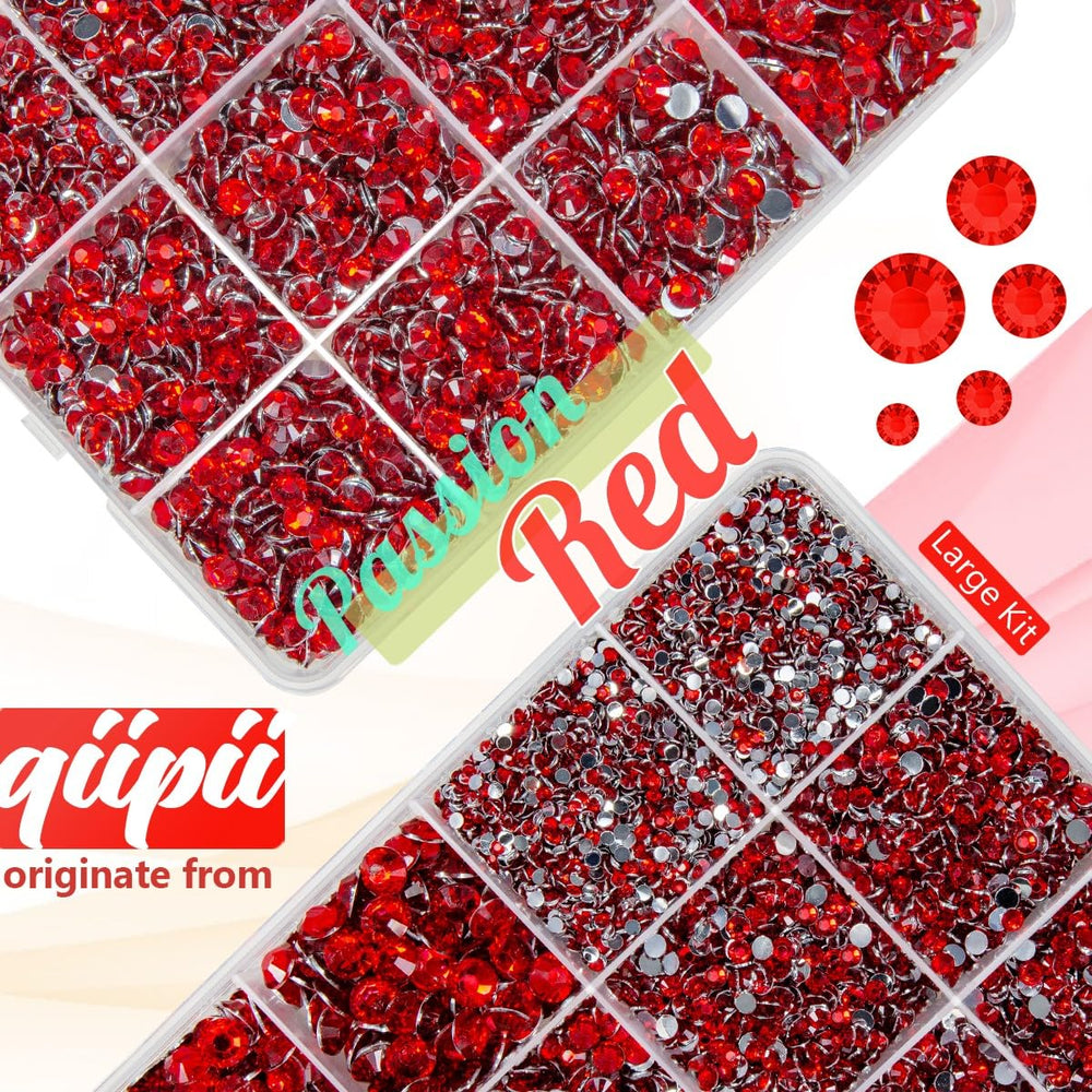 qiipii Piedras de resina rojas 5 mm para bordes brillantes en objetos.