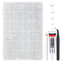 qiipii piedras resina transparente jelly con B7000, ideal para manualidades brillantes.