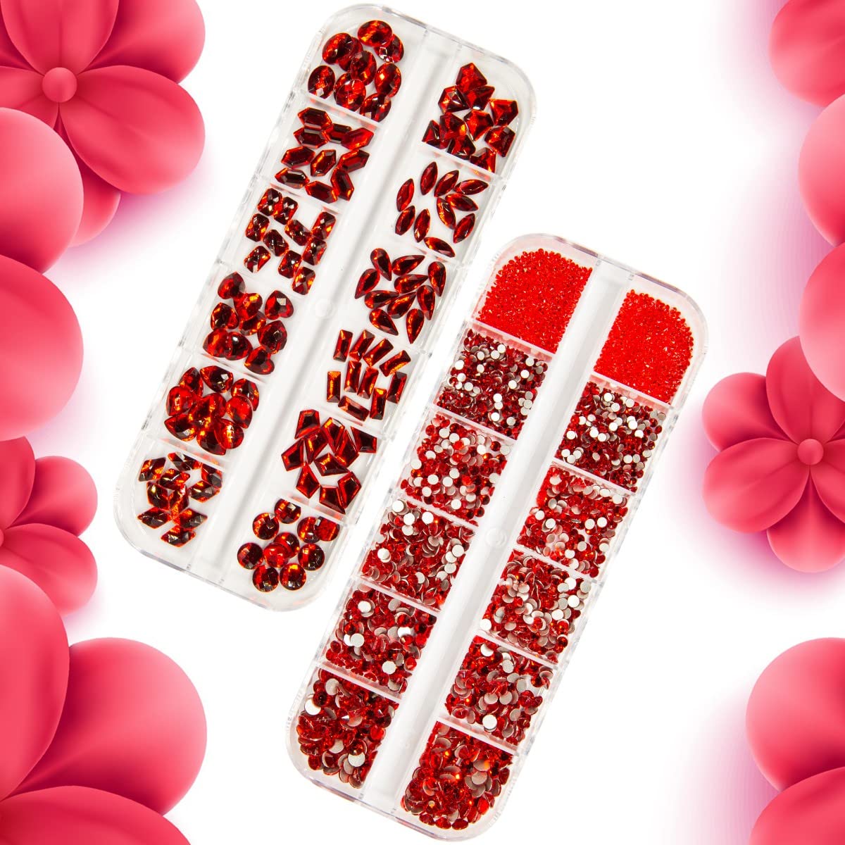 qiipii piedras rojas para fiestas y decoraciones de uñas