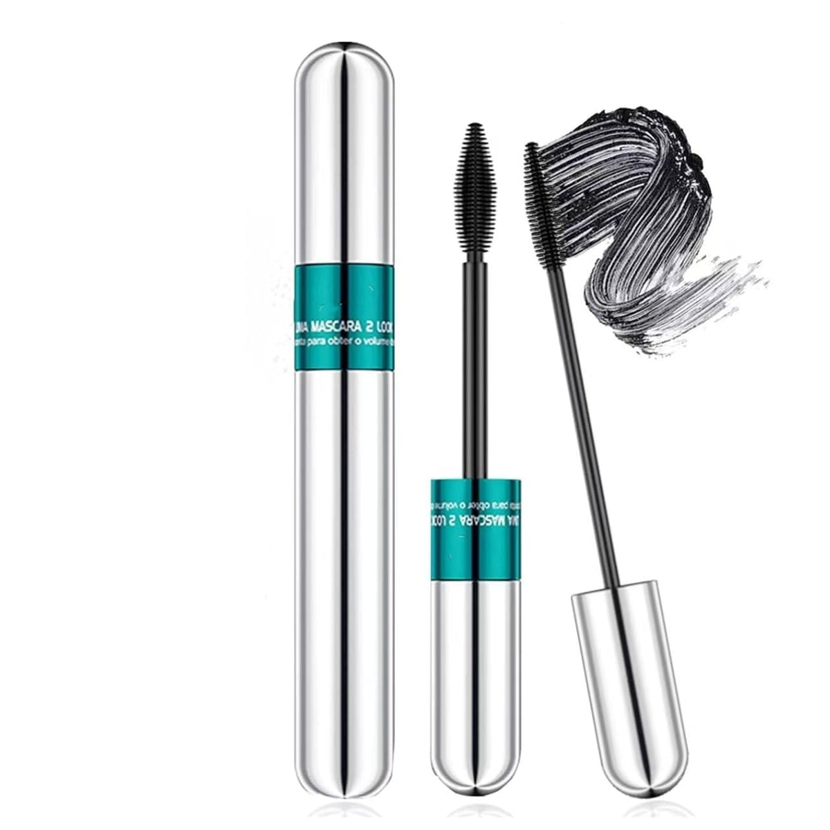 Qiiztooz mascara fibra seda 4D negro: mayor longitud y volumen.