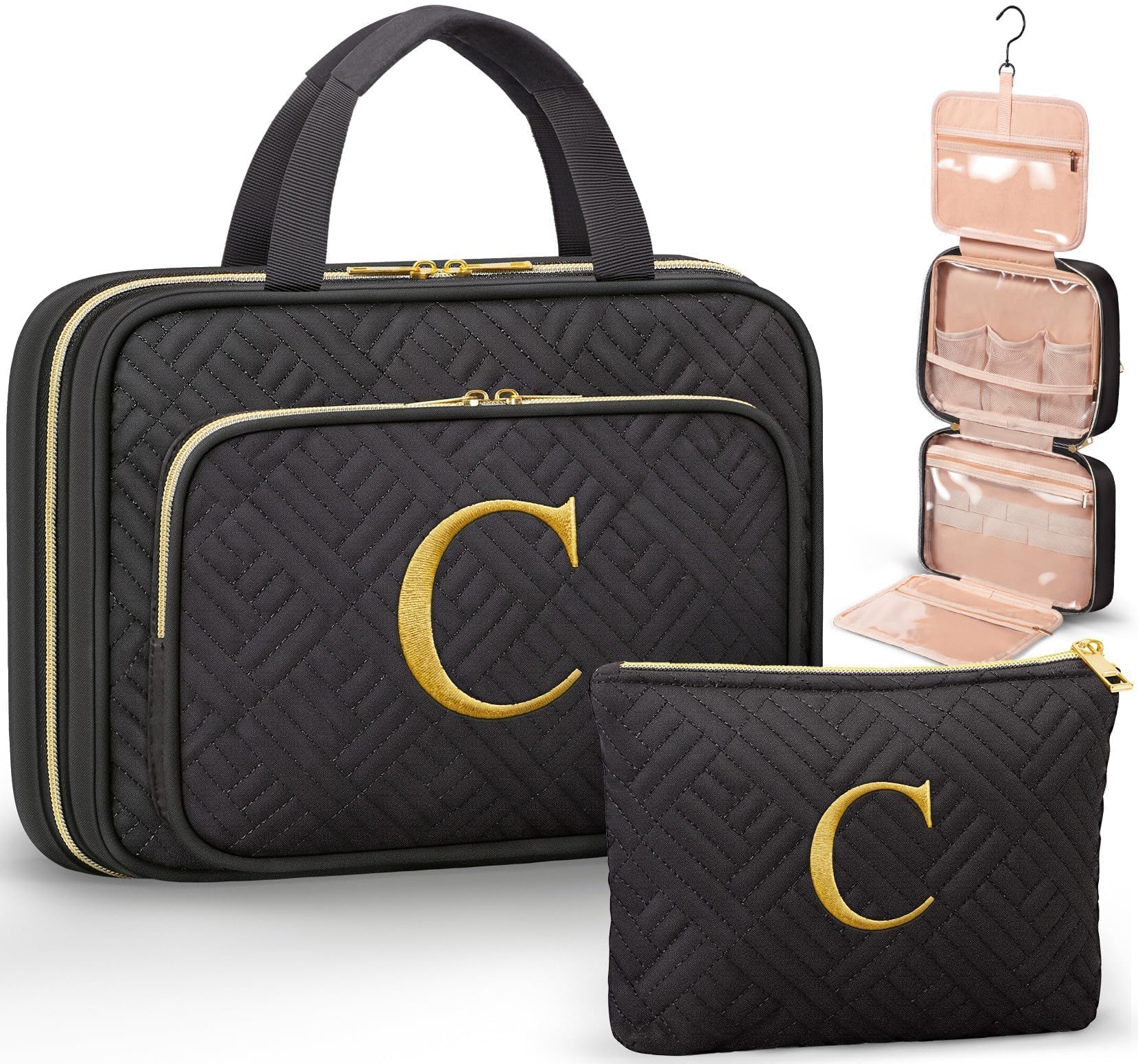 Qinline bolsa de higiene colgante grande, ideal para viajes y organización.