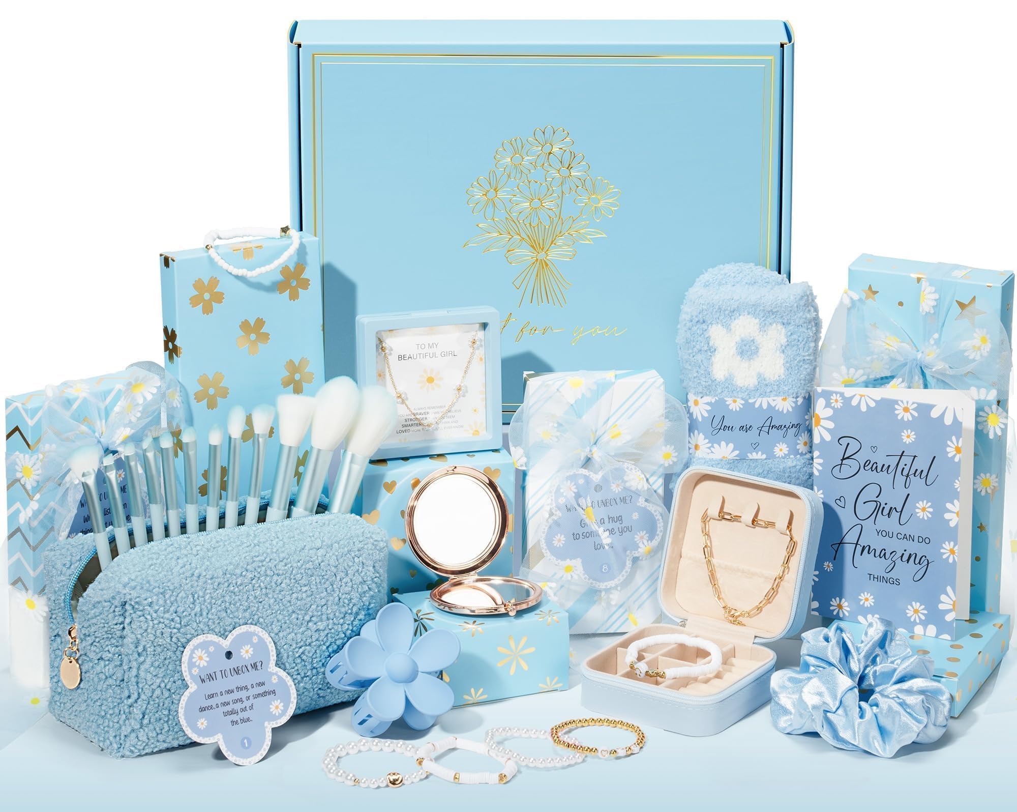 Qinline: cesta-regalos-8-piezas para sorpresas de cumpleaños