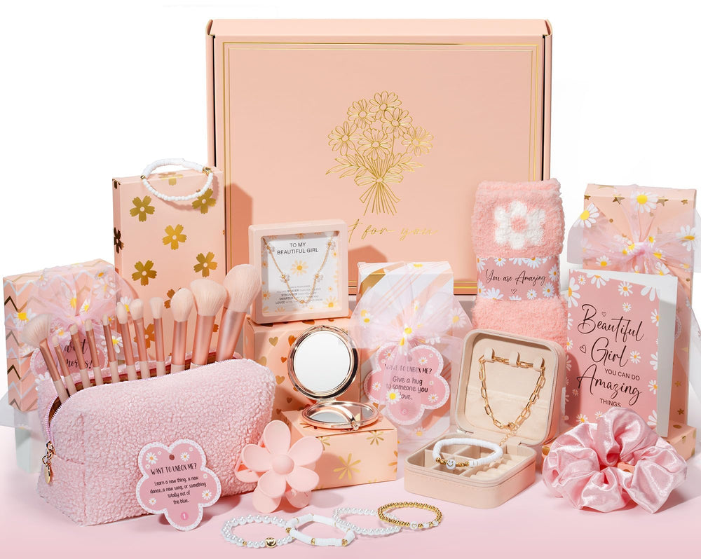 Qinline conjunto de San Valentín para adolescentes con brochas de maquillaje para potenciar su look diario