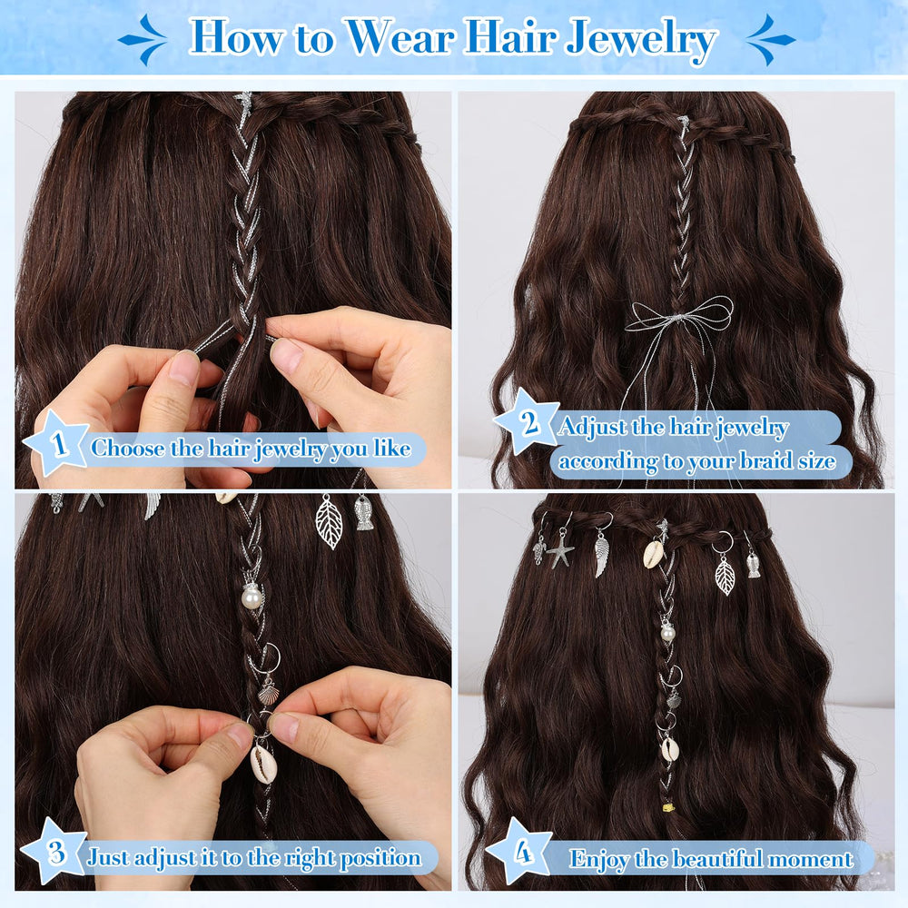 Qinzave dijes para cabello con estilos variados