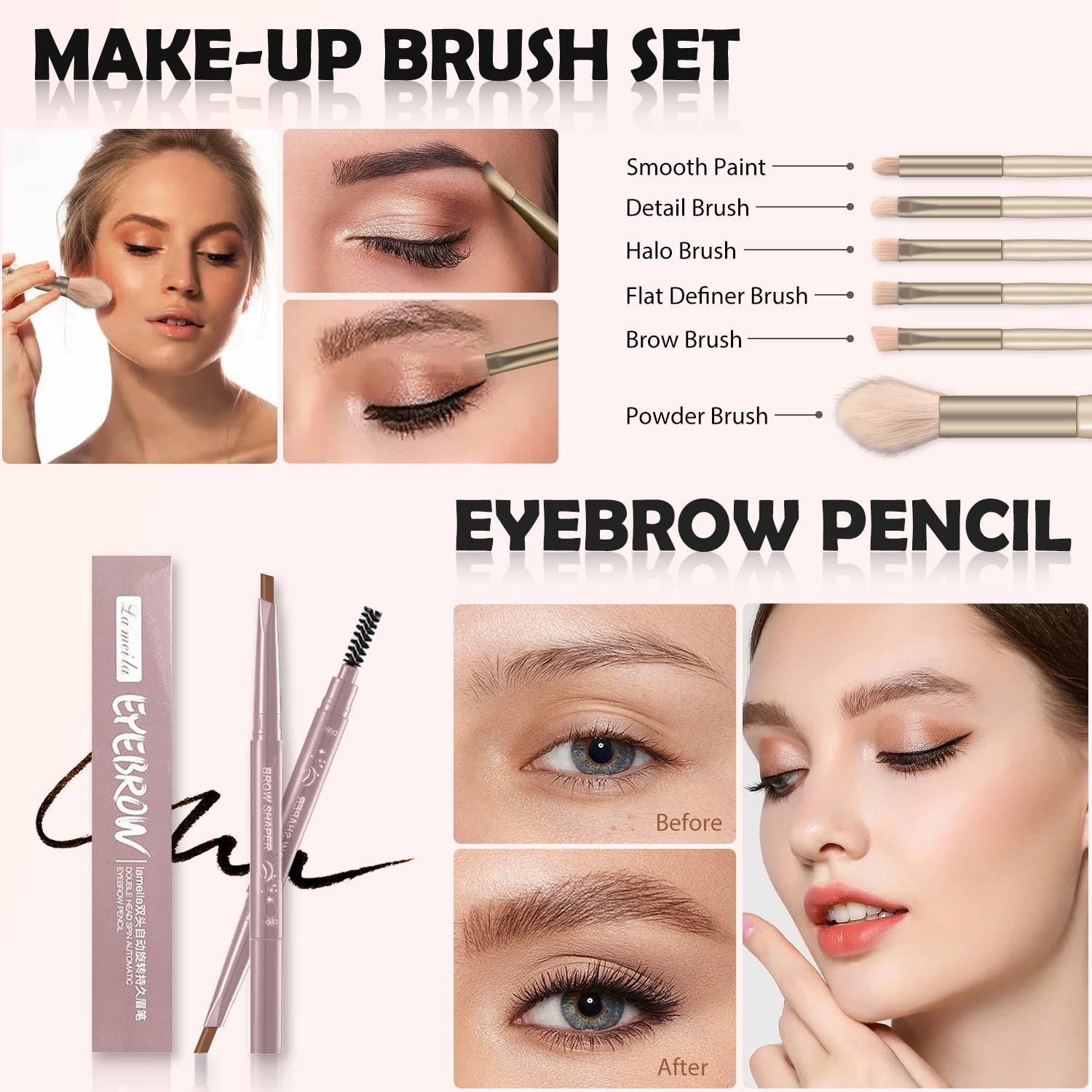 QIONG all in one makeup kit liquid eyeliner shows precise stroke for beginners