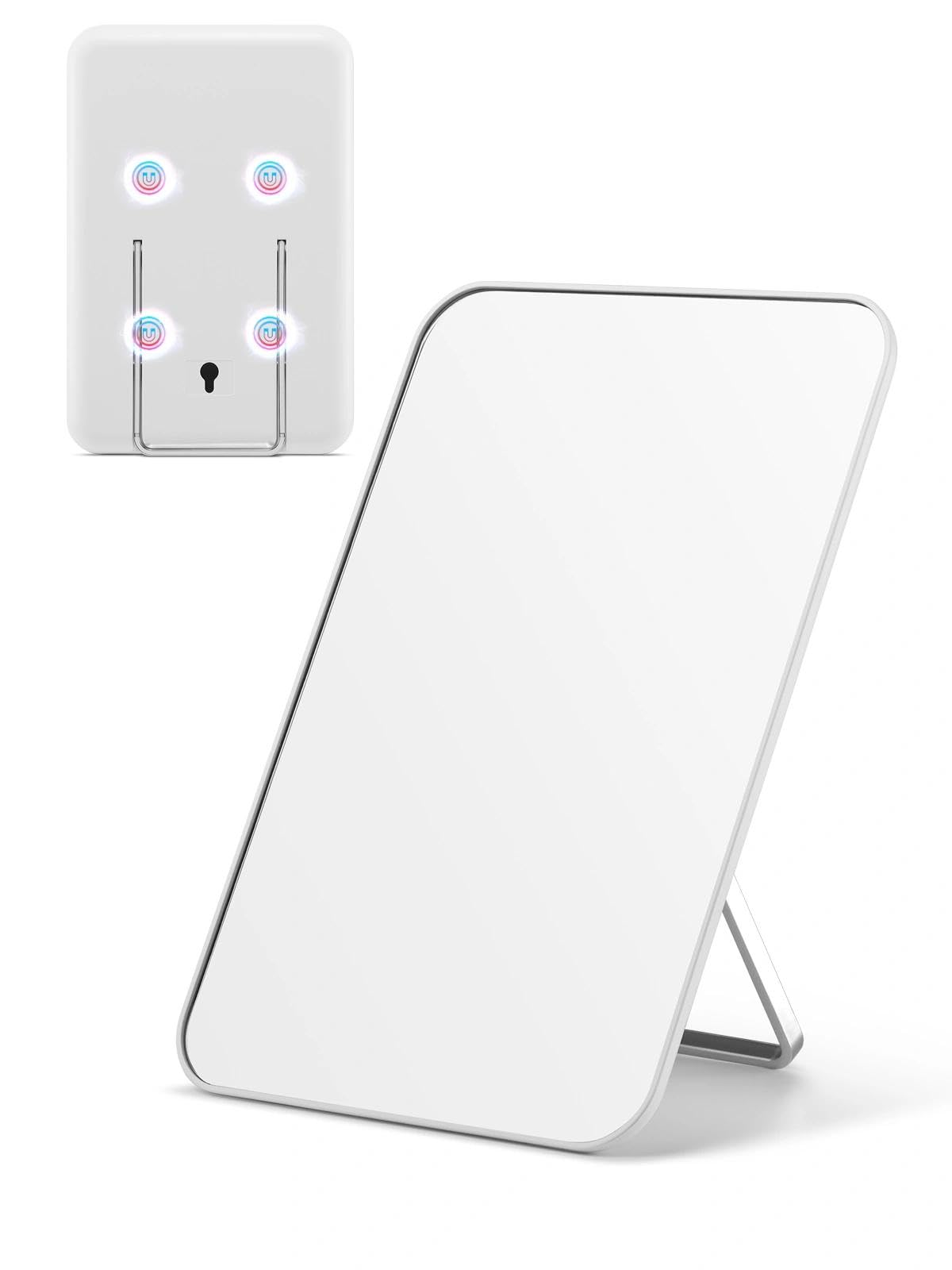 QiSlee espejo para casillero magnético, vista frontal estable para retoques