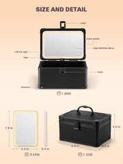 La caja de maquillaje mini de Qislee protege tus productos con exterior resistente al agua.