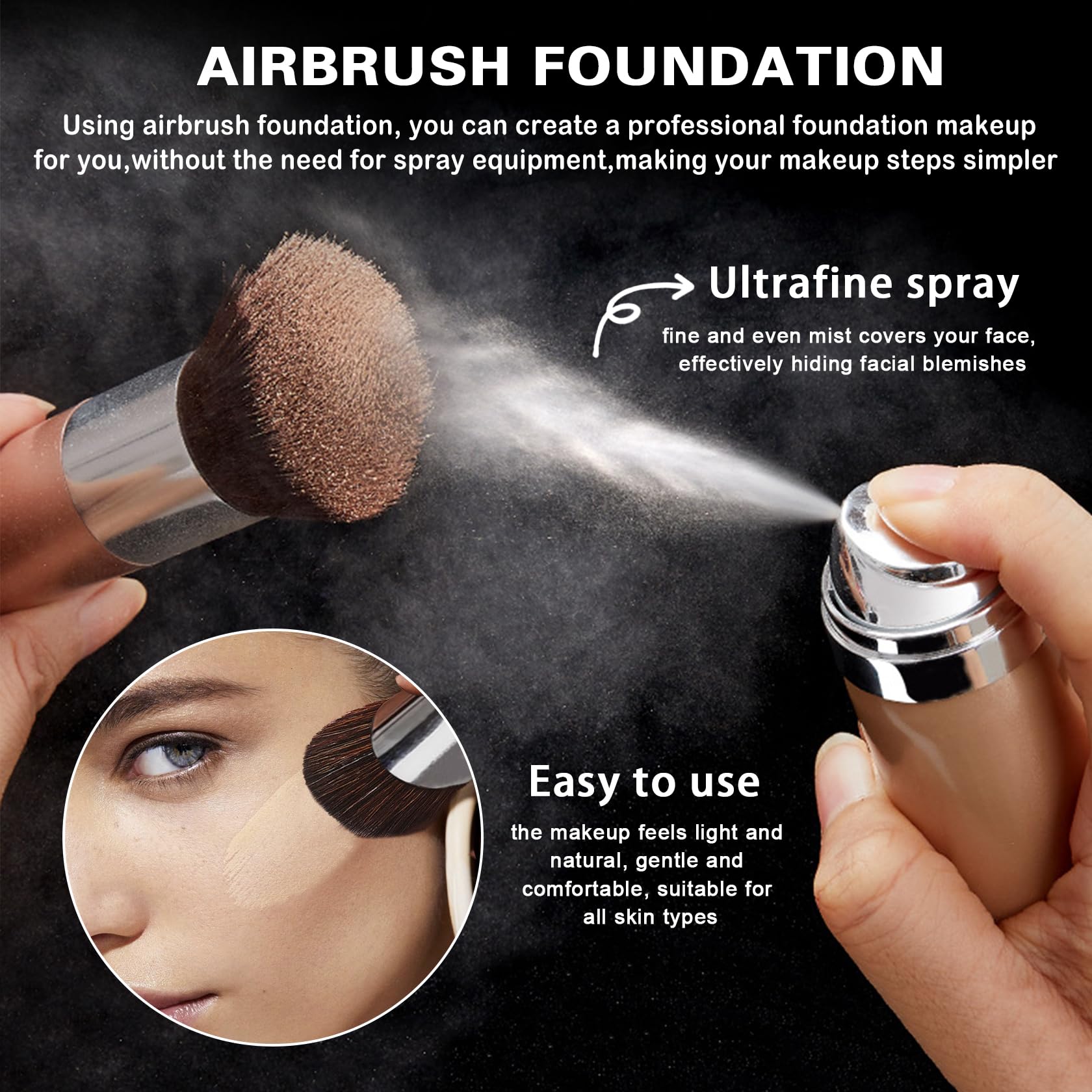 QIUFSSE cobertura media ligera para rostro natural.