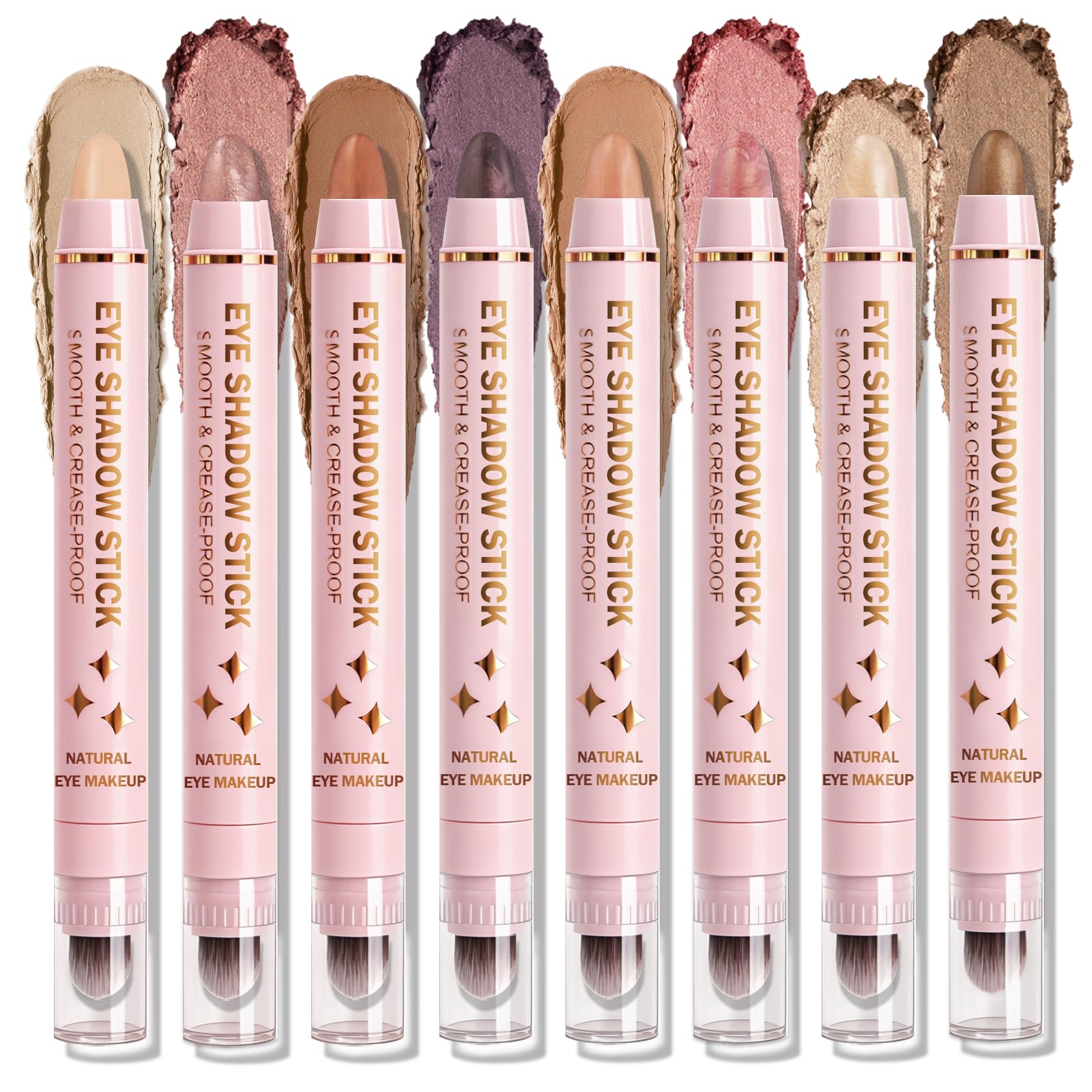 QIUFSSE sombra de ojos crema dual con punta suave para definición precisa.