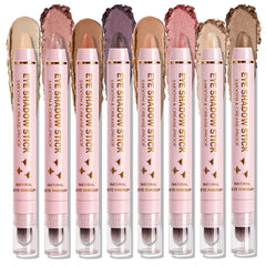 QIUFSSE sombra de ojos crema dual con punta suave para definición precisa.