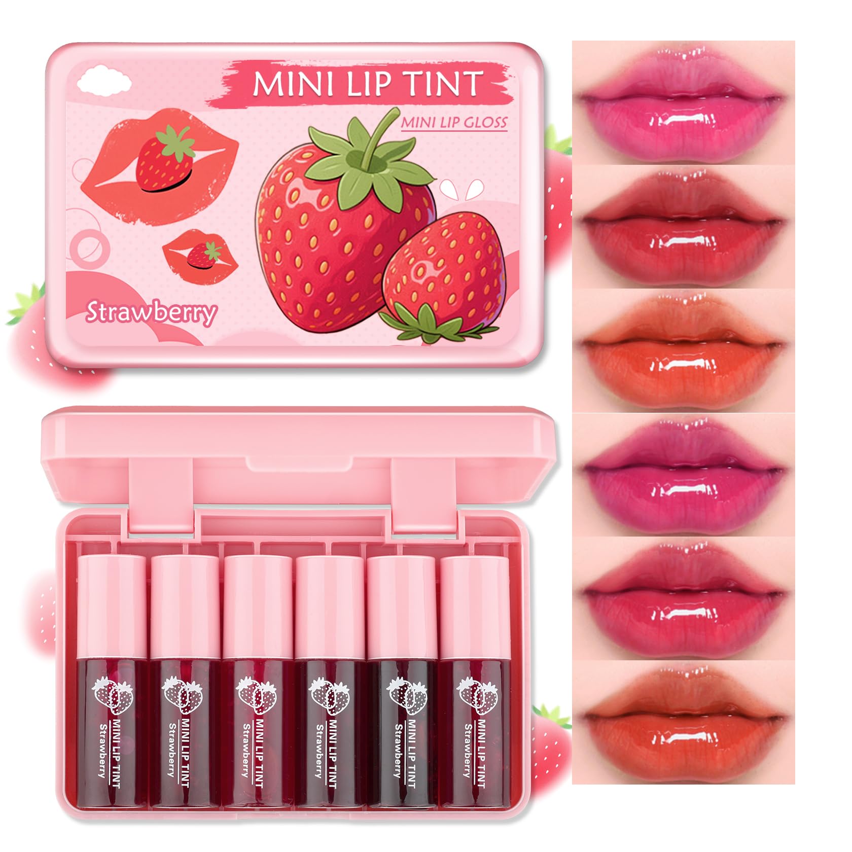 QIUFSSE tinte labial 6 colores para labios duraderos.