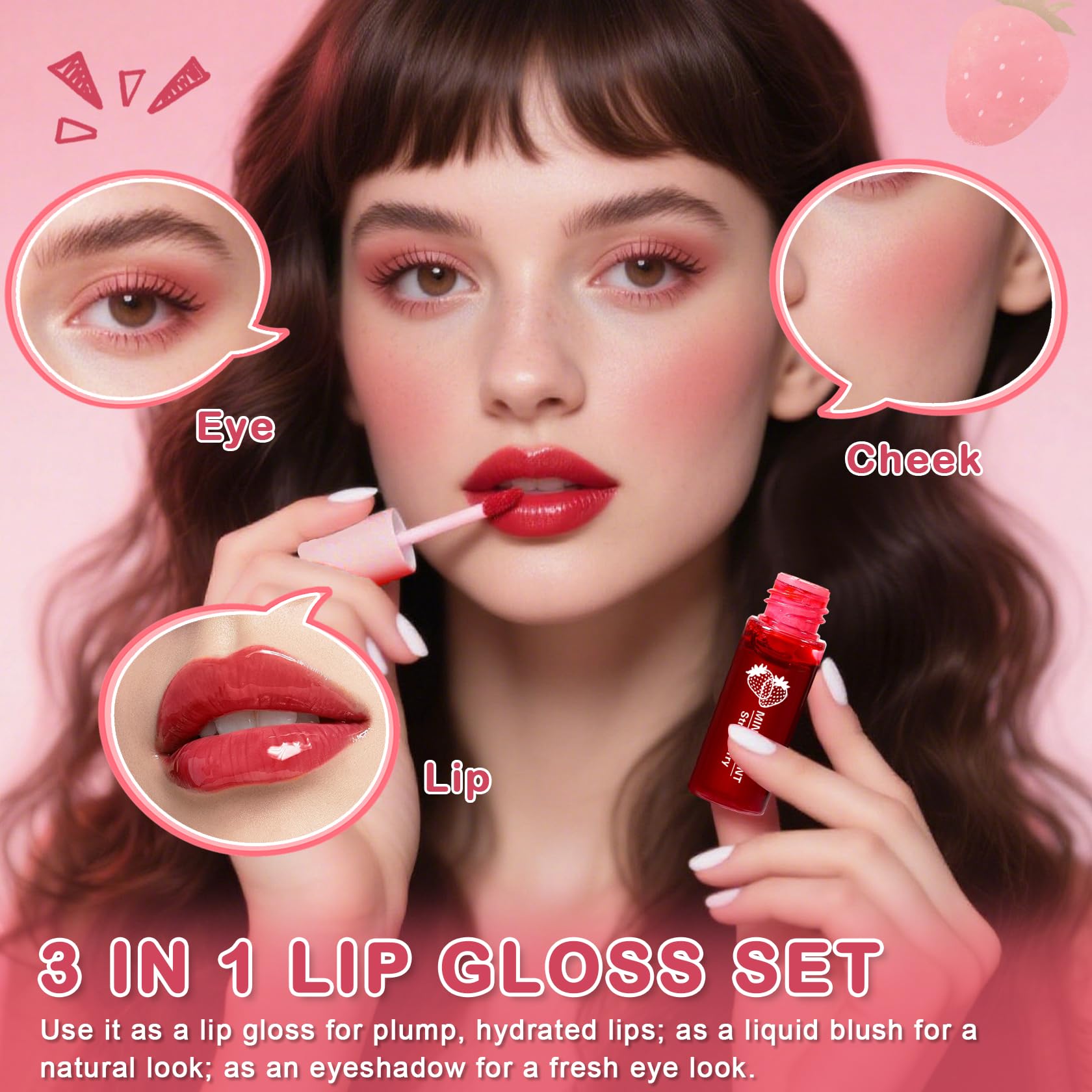 QIUFSSE usos multiuso: labios, mejillas y ojos.