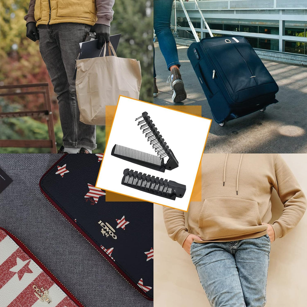 Cepillo Qjaiune negro ligero, ideal para viajes