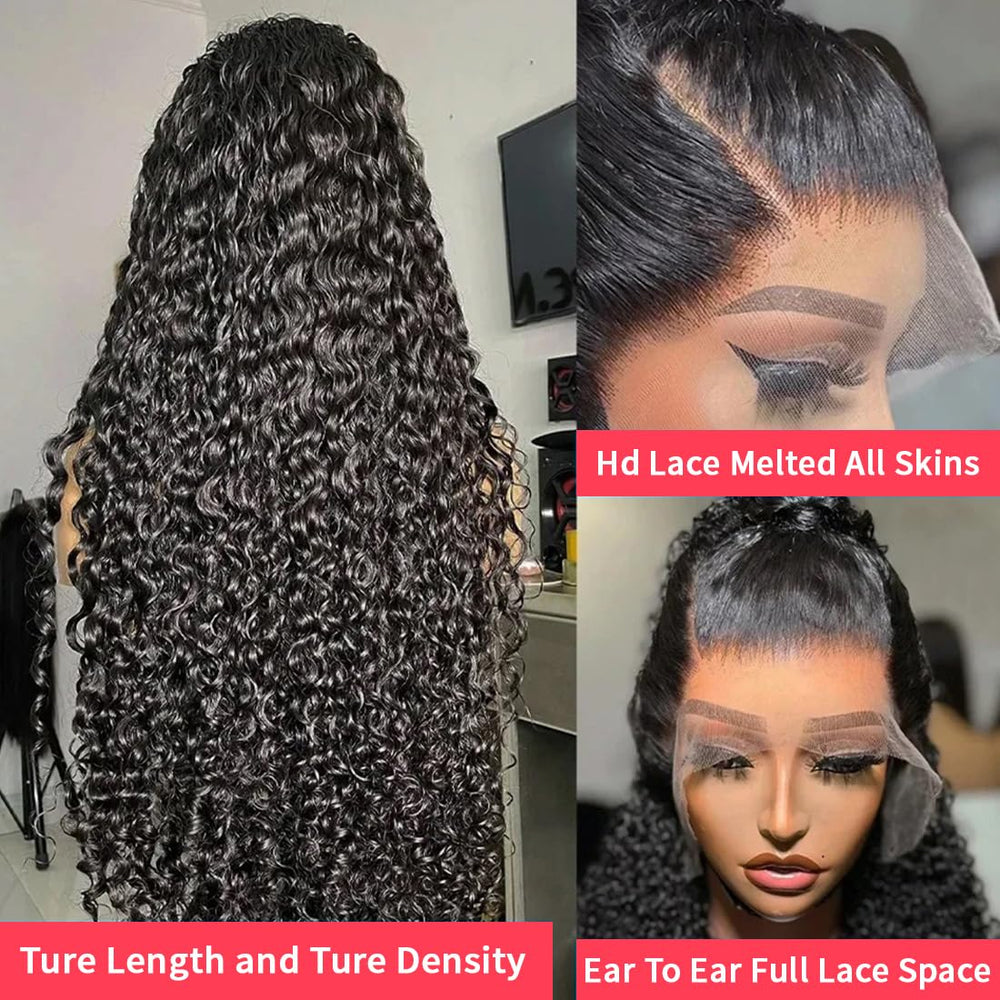 QKOQKO encaje frontal transparente HD 13x6, raya de pelo natural y pulida