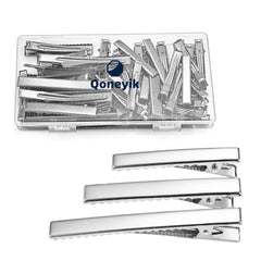 Pinzas alligator Qoneyik en estuche, 45 piezas para peinados seguros