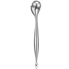 Rodillo ocular ergonómico de QooWo para masajes suaves alrededor de los ojos.