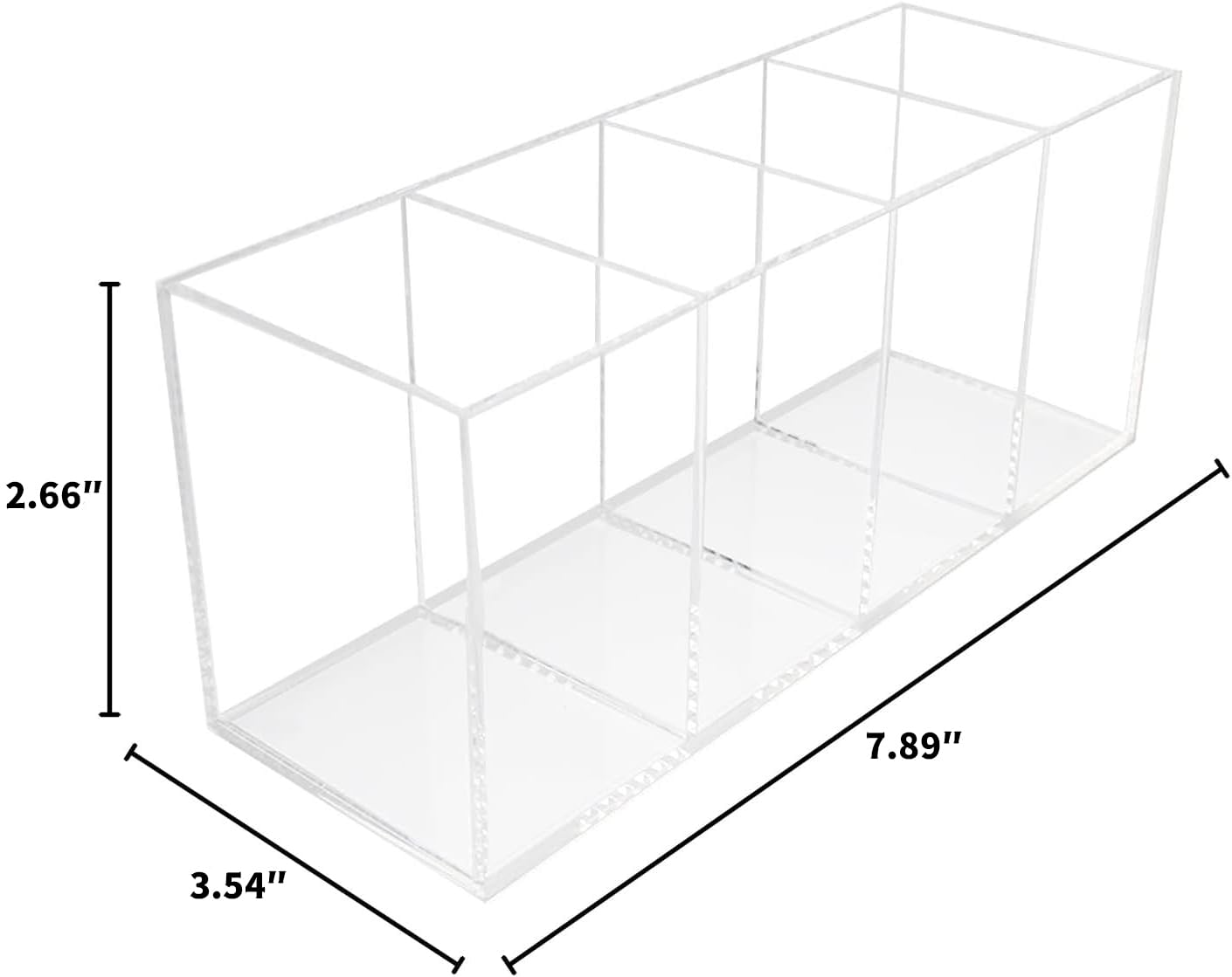 QPEY portabrochas maquillaje acrílico transparente para organizar pinceles