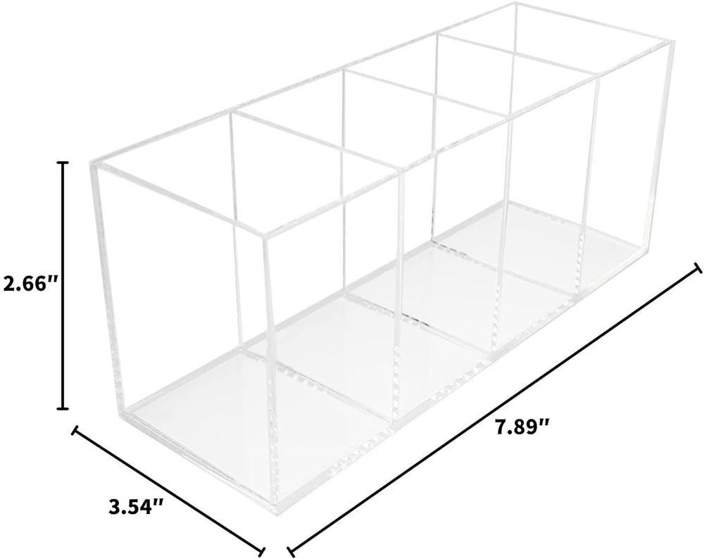 QPEY portabrochas maquillaje acrílico transparente para organizar pinceles