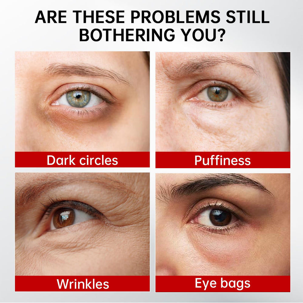 QQE Retinol and Caffeine Eye Serum roller during application around the eye area