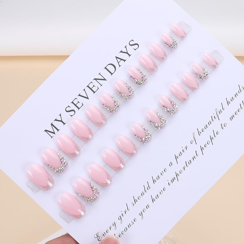 QQPPOLIU kit 24 piezas de uñas postizas para tallas variadas
