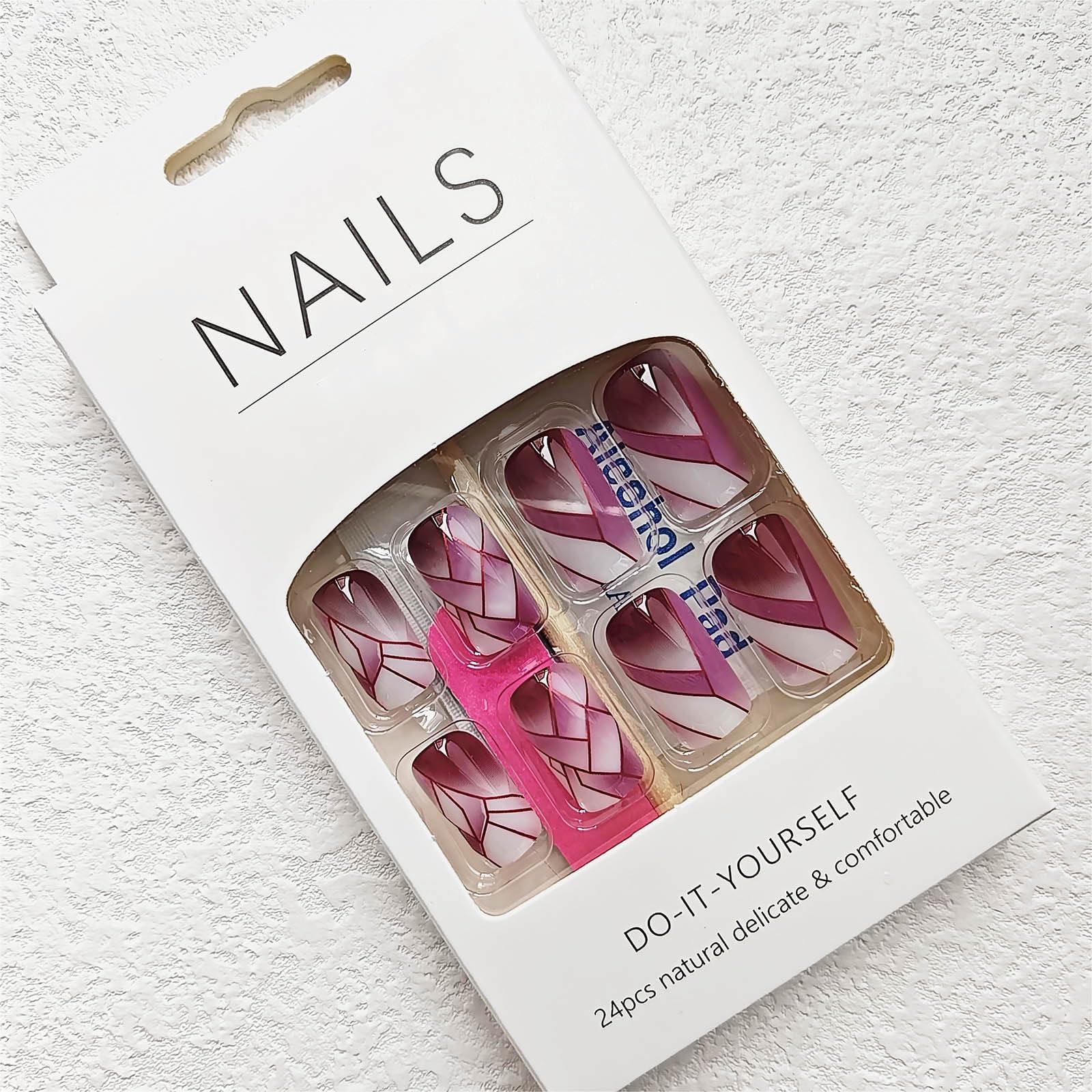 QQPPOLIU kit de 24 piezas de uñas para manicura rápida y duradera.