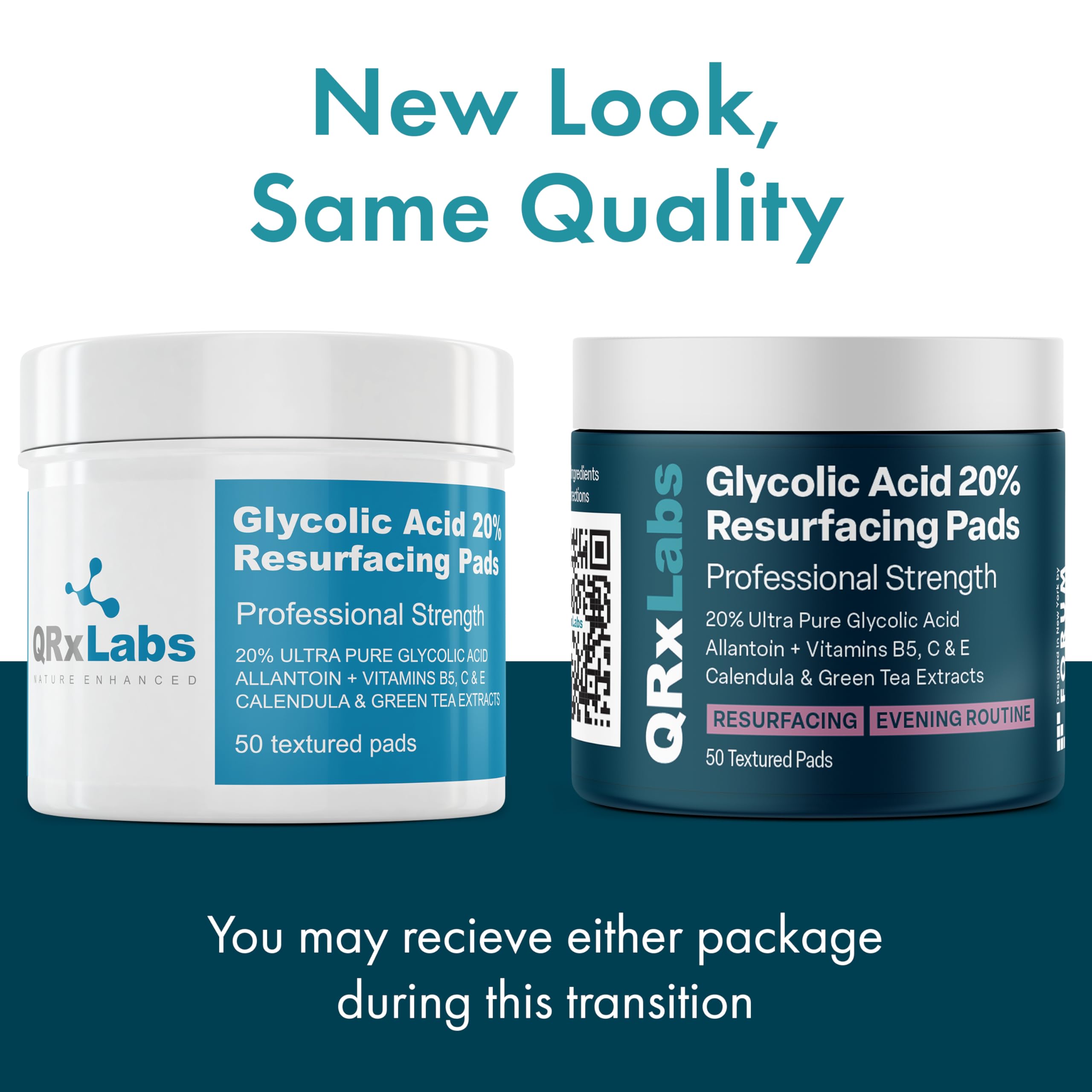 QRxLabs toallitas texturadas para exfoliación uniforme y resultados visibles.