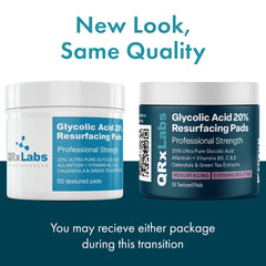 QRxLabs toallitas texturadas para exfoliación uniforme y resultados visibles.