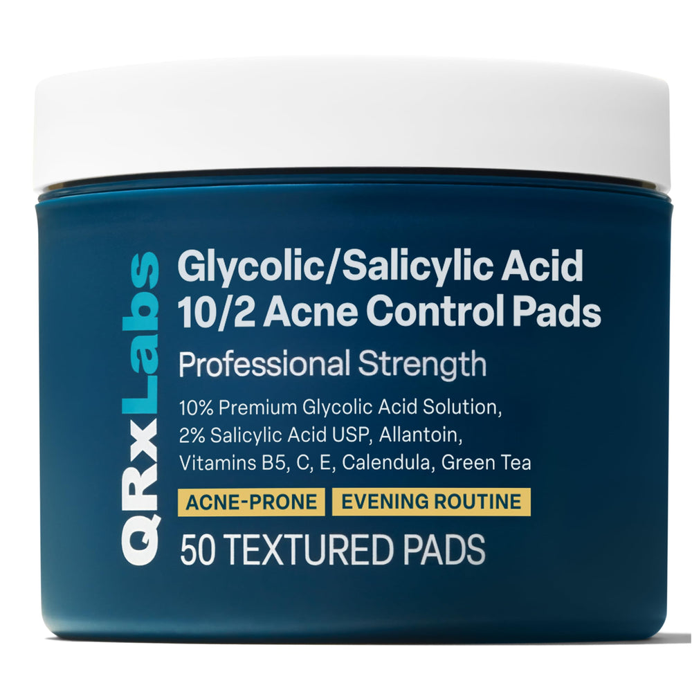 QRxLabs Pads Salicílico-Glicólico, aplicación diaria para piel más clara y uniforme