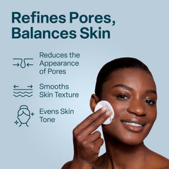 QRxLabs Pore Toner Pads, aplicación fácil: suavizan poros visibles.