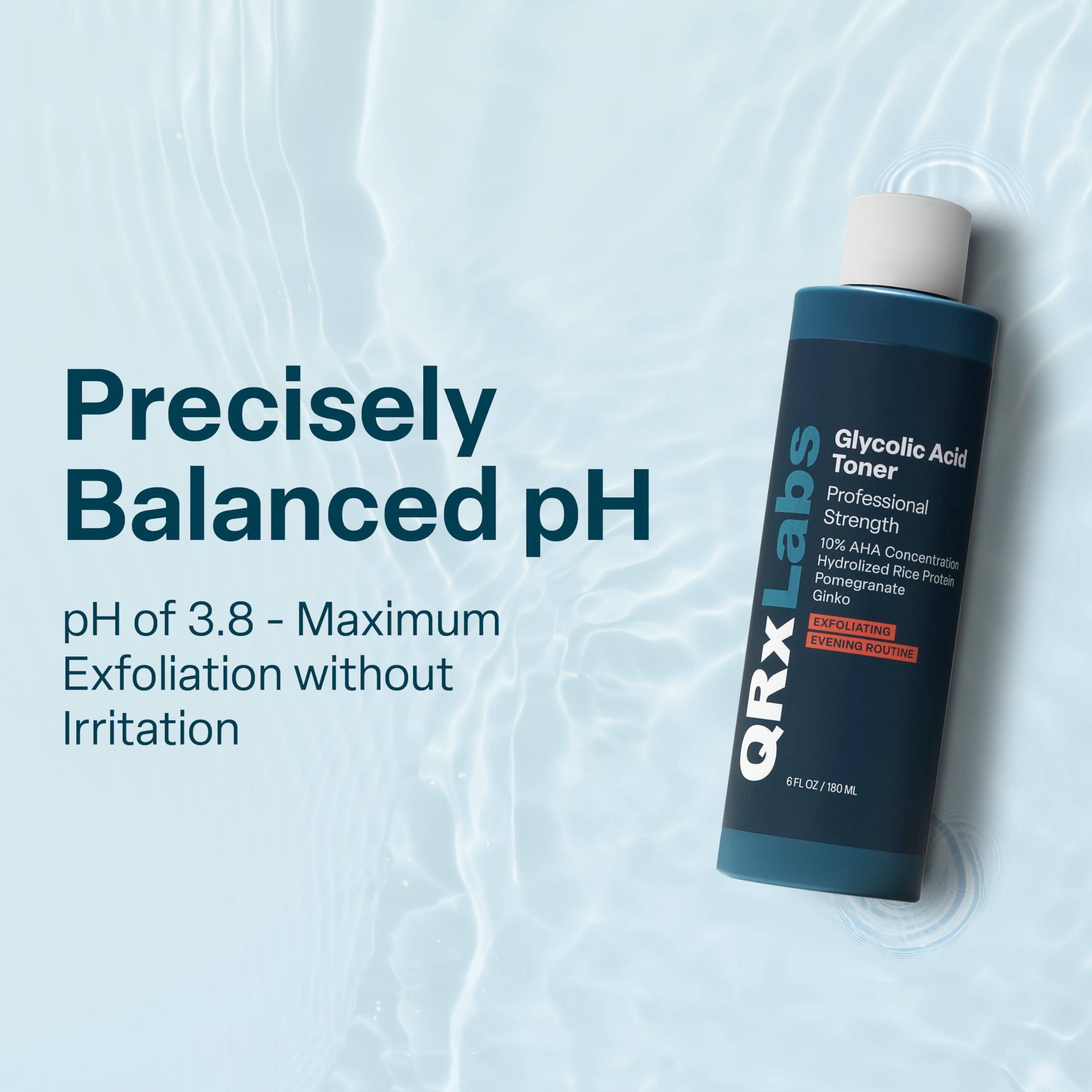 QRxLabs Toner: hamamelis y té verde para piel equilibrada.