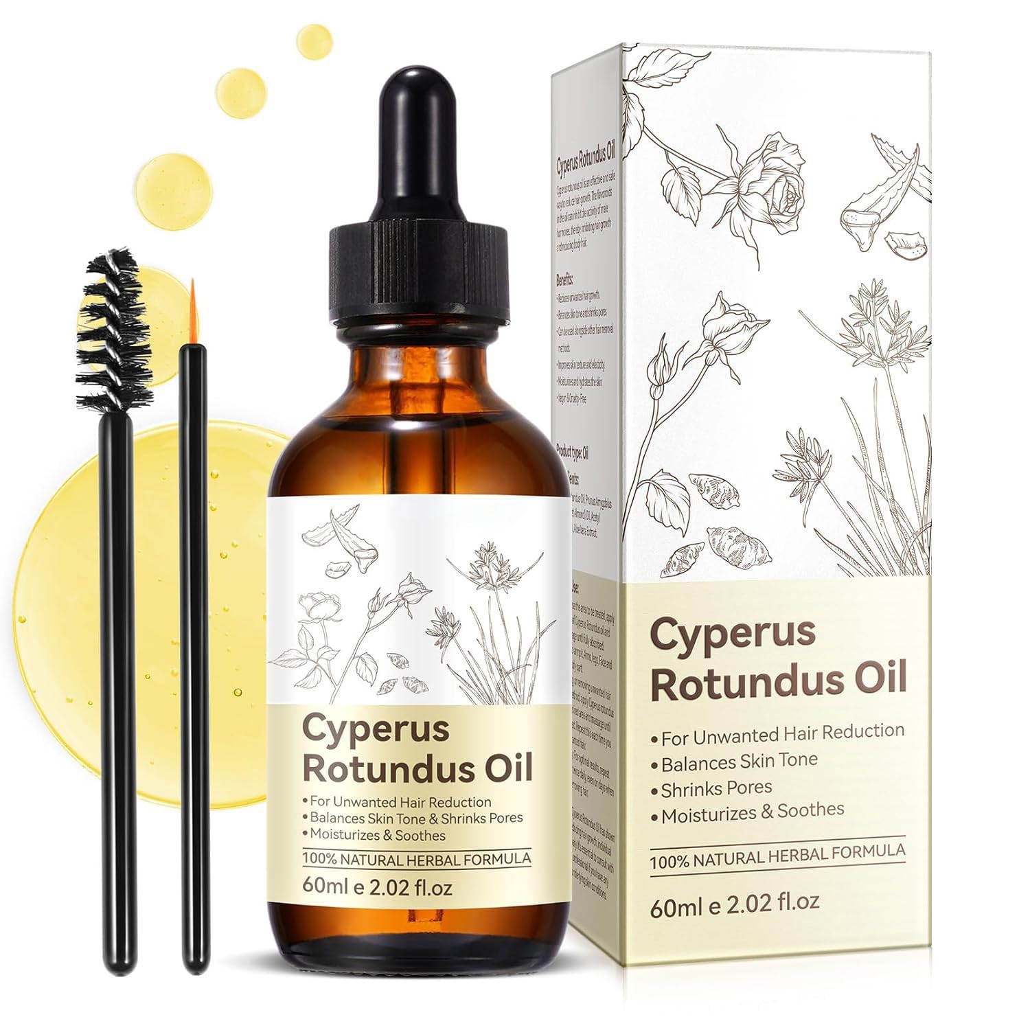 QRZBPZWE aceite Cyperus Rotundus en botella para uso diario.