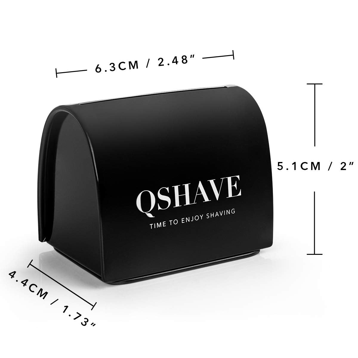 QSHAVE caja dispensación de cuchillas, vista lateral, evita accidentes con desechos afilados