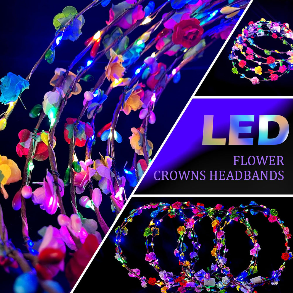 QSJQllo corona floral LED para cosplay y eventos