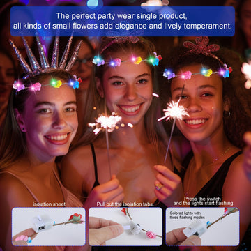 QSJQllo diadema LED ideal para conciertos y fiestas con luz de escenario.