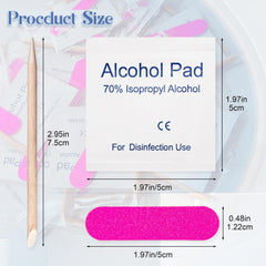 Toallita de alcohol Qsnidy para desinfectar y preparar uñas antes de aplicar.