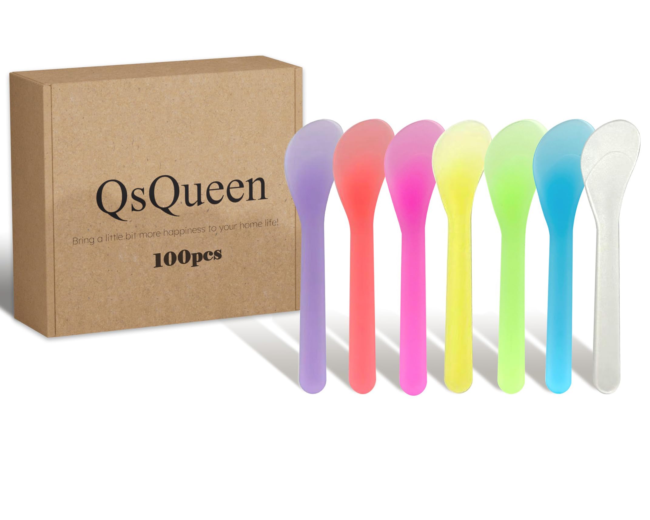 QsQueen espátulas cosméticas conjunto 100 piezas para dosificación higiénica diaria